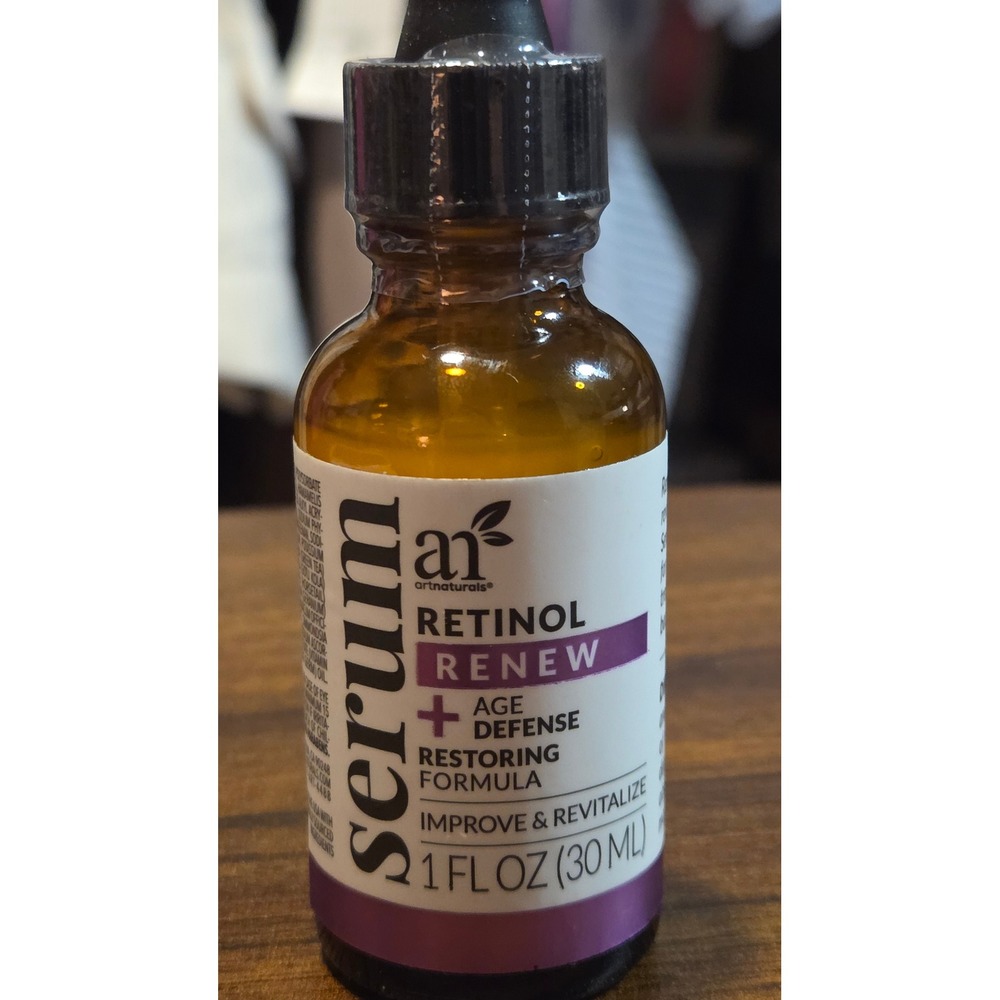 ArtNaturals Retinol Renew Age Defense Serum 1oz 30ml Restoring Formula Dropper